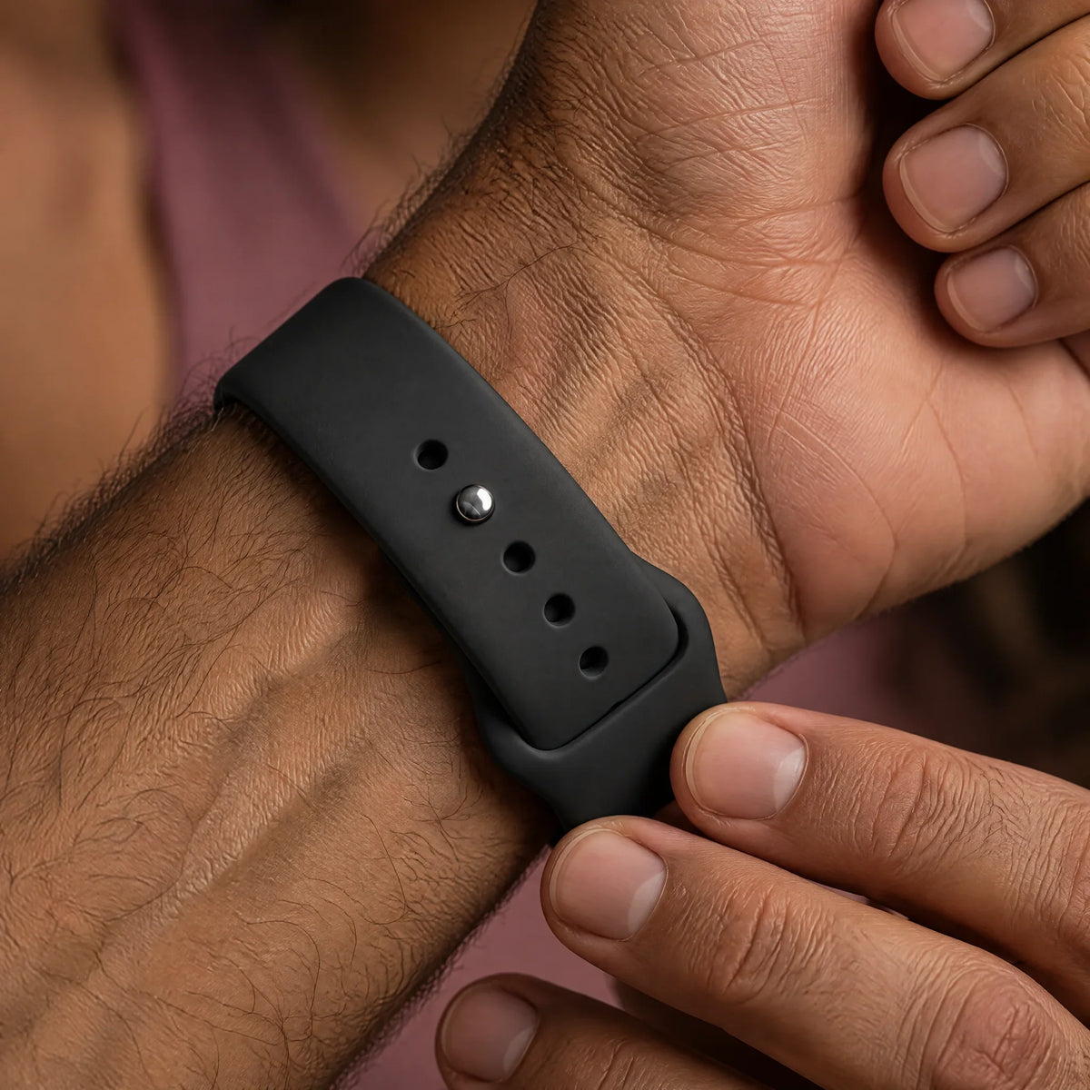 Apple Watch Armband Ovaro – Silikon – Schwarz
