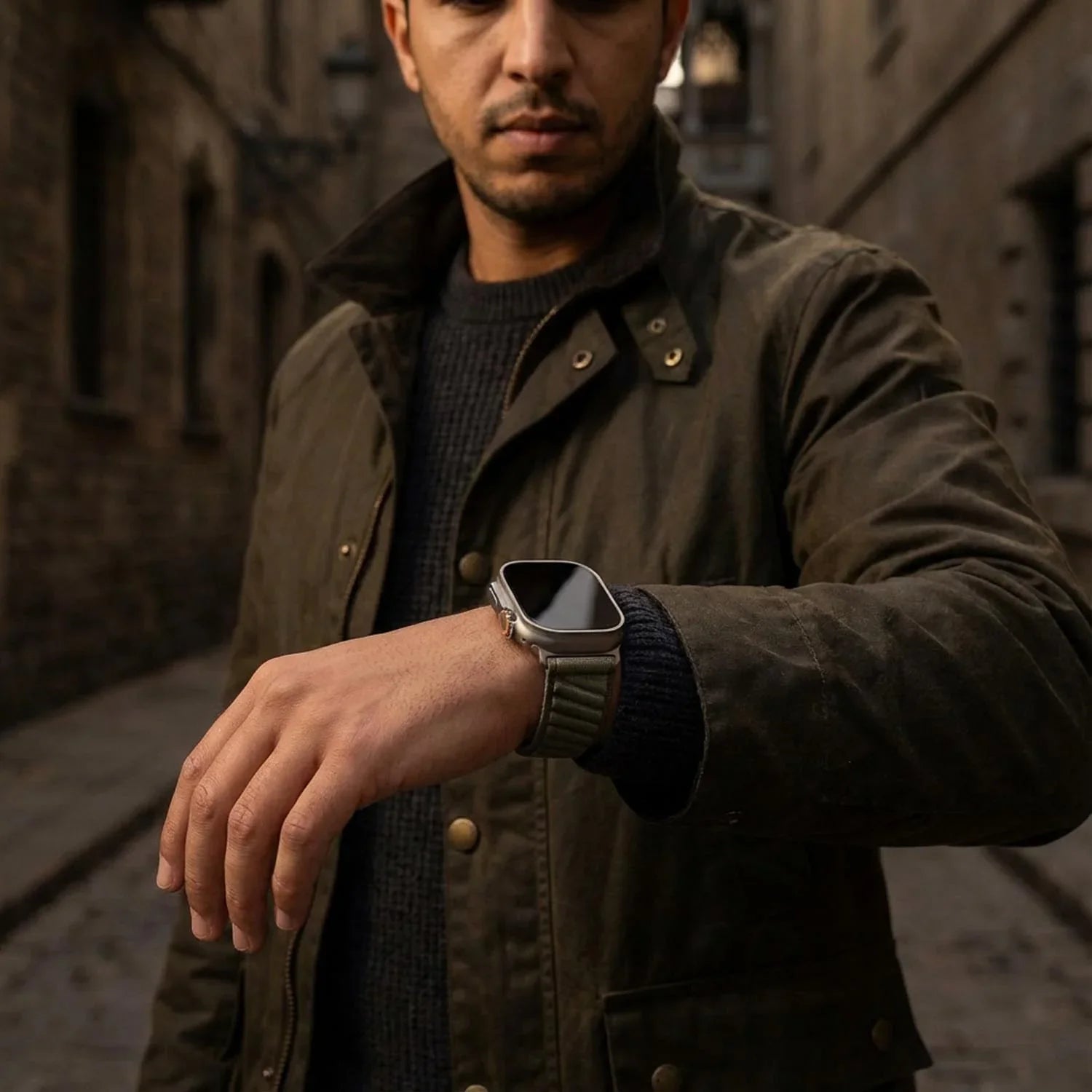 Apple Watch Armband Averro - Nylon - Titangrau