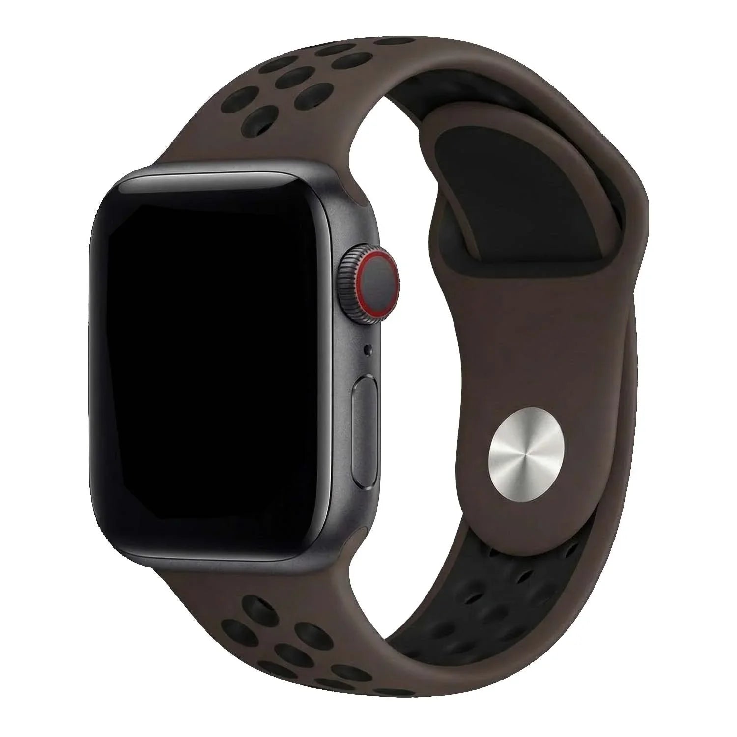 Apple Watch Armband Stryde - doppelt - Silikon - braun-schwarz