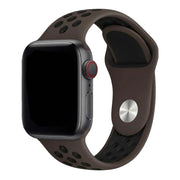 Apple Watch Armband Stryde - doppelt - Silikon - braun-schwarz