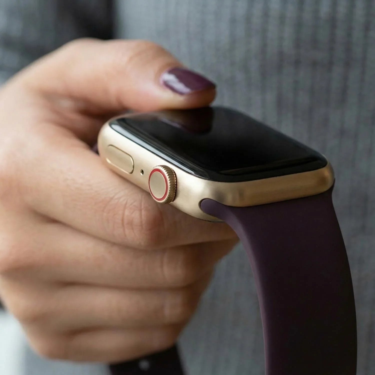 Apple Watch Armband Vyon - Silikon - Dunkle Kirsche