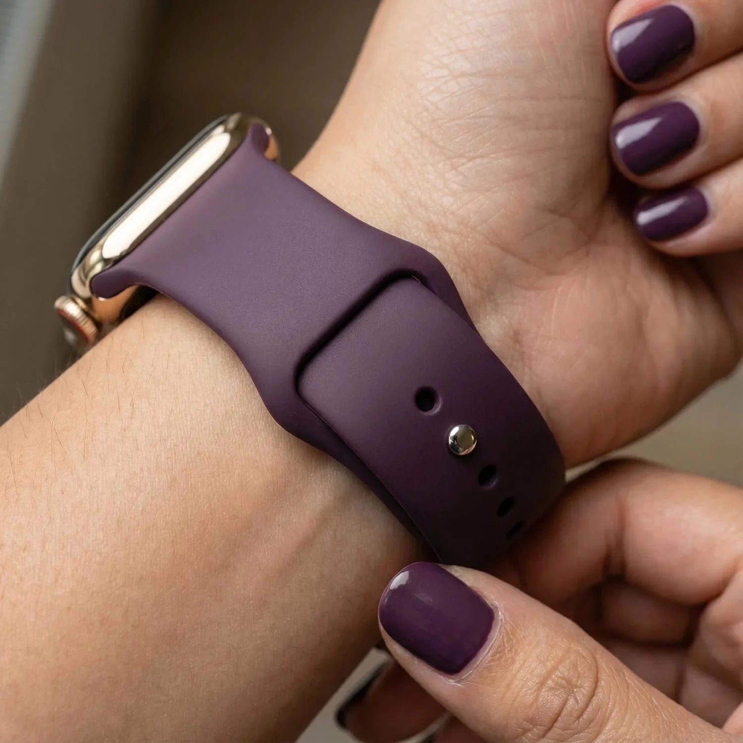 Apple Watch Armband Vyon - Silikon - Dunkle Kirsche