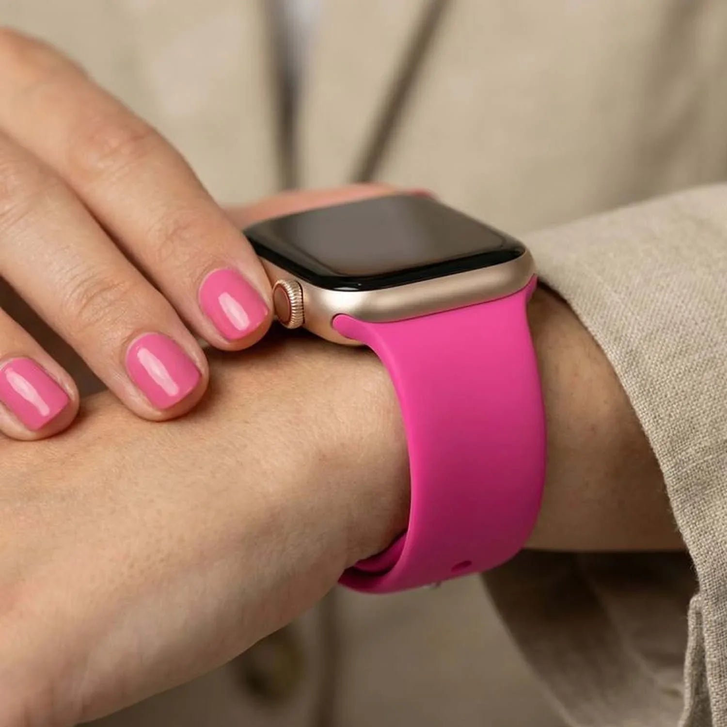 Apple Watch Armband Vyon - Silikon - leuchtend Pink