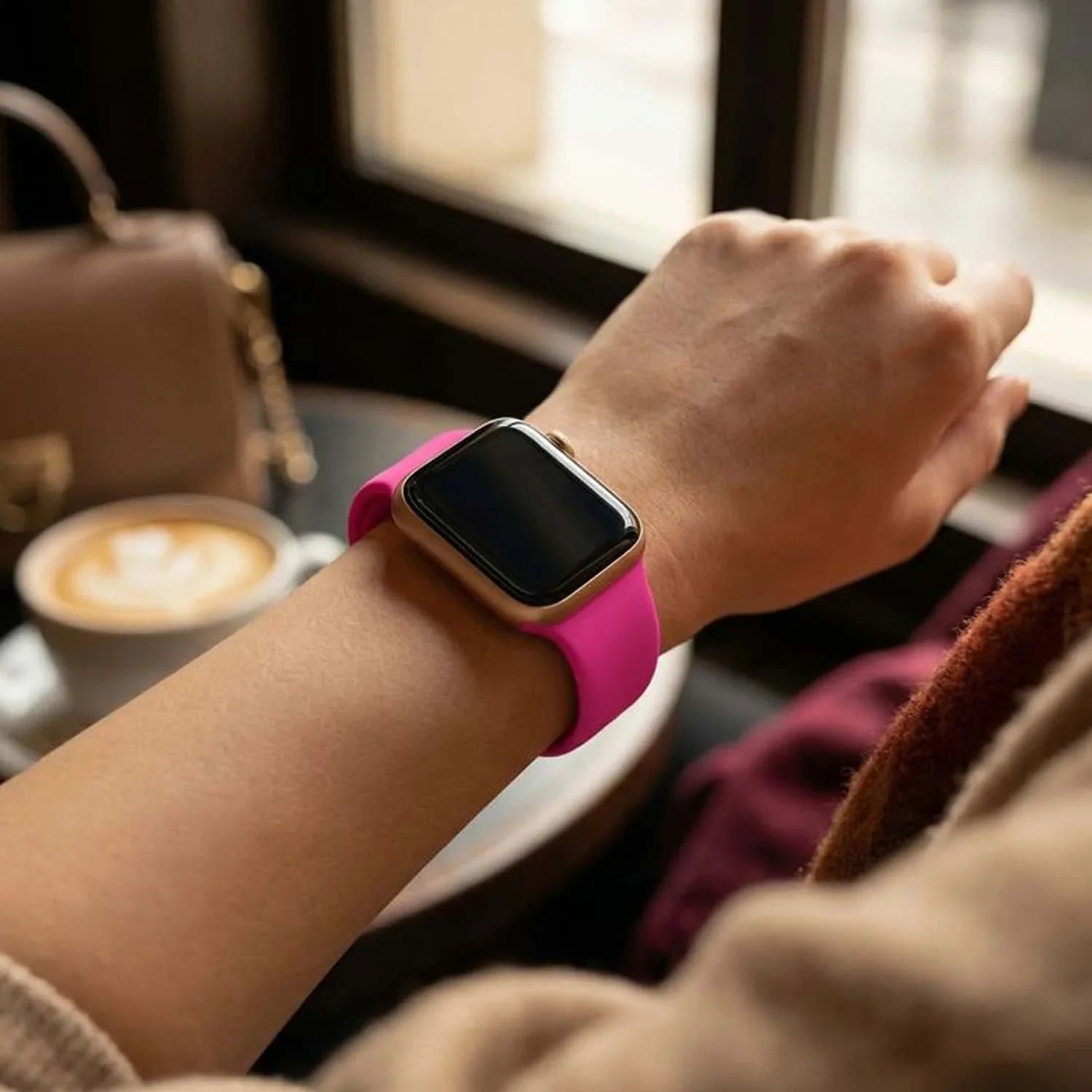 Apple Watch Armband Vyon - Silikon - leuchtend Pink