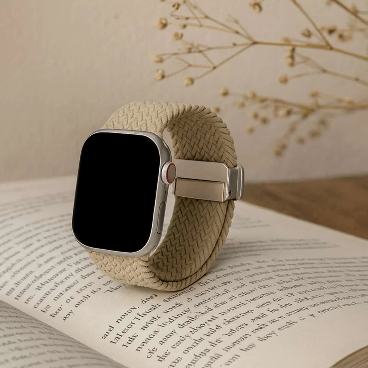 Apple Watch Armband Zyra - Nylon - Beige