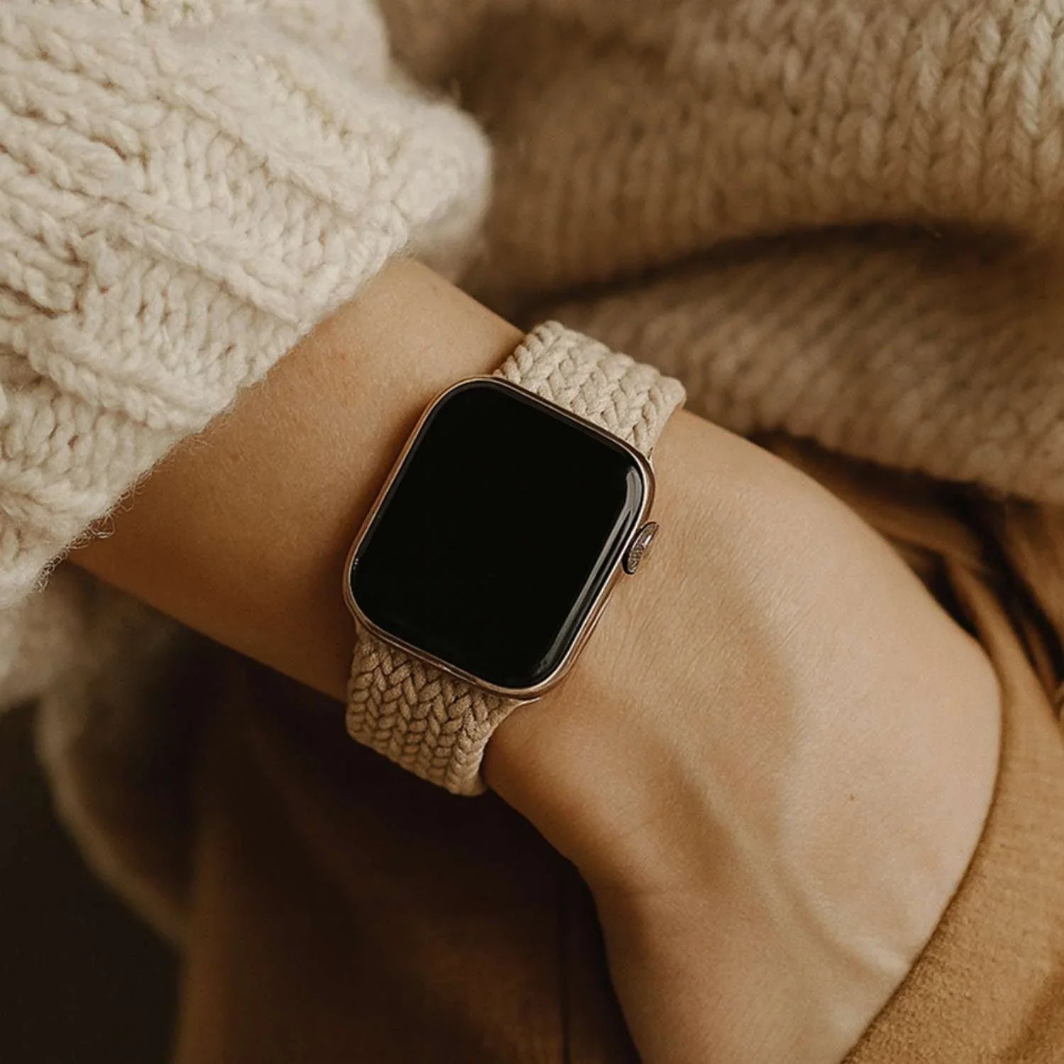 Apple Watch Armband Zyra - Nylon - Beige