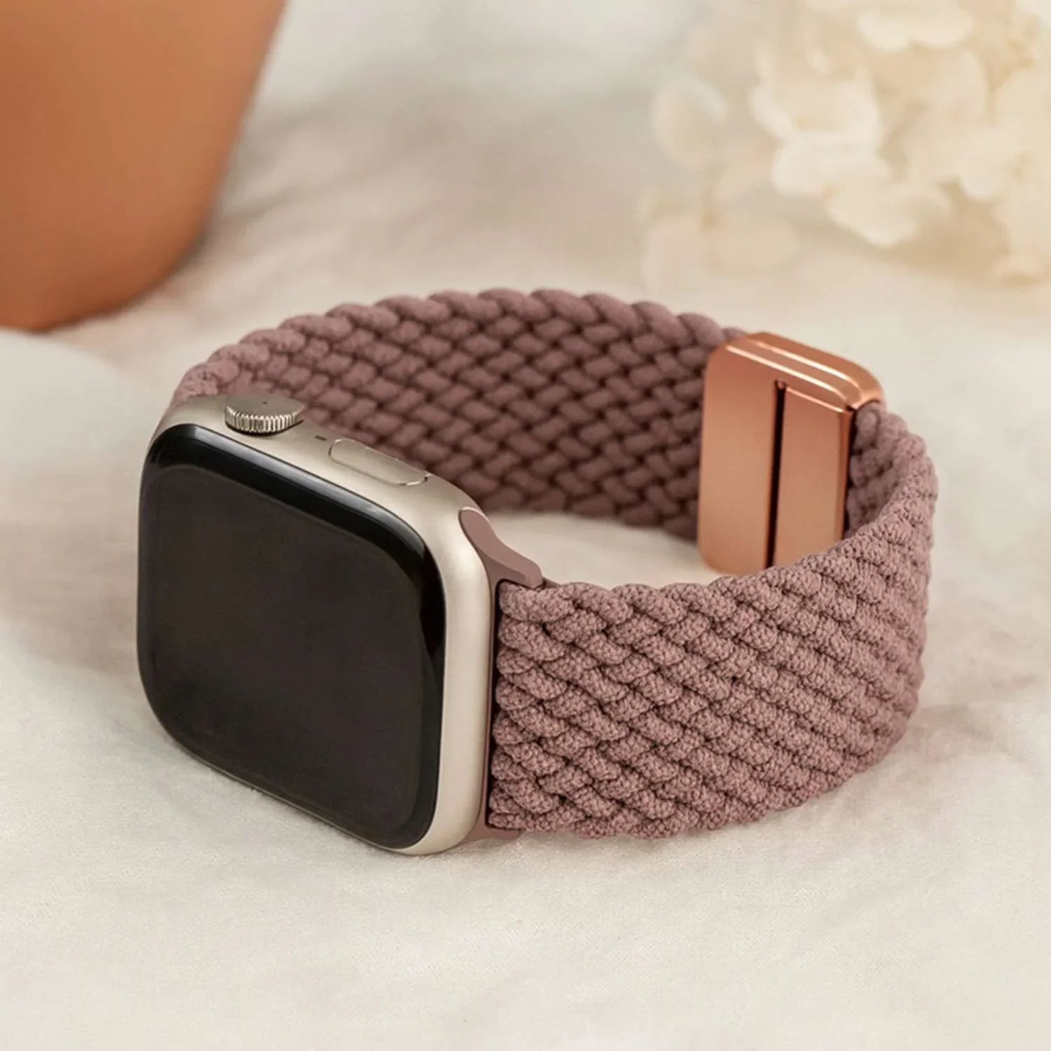 Apple Watch Armband Zyra - Nylon - rauchiges Violett