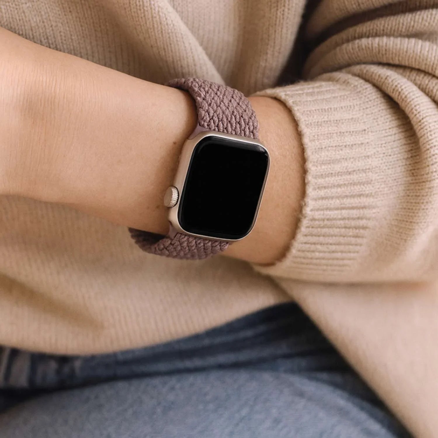 Apple Watch Armband Zyra - Nylon - rauchiges Violett