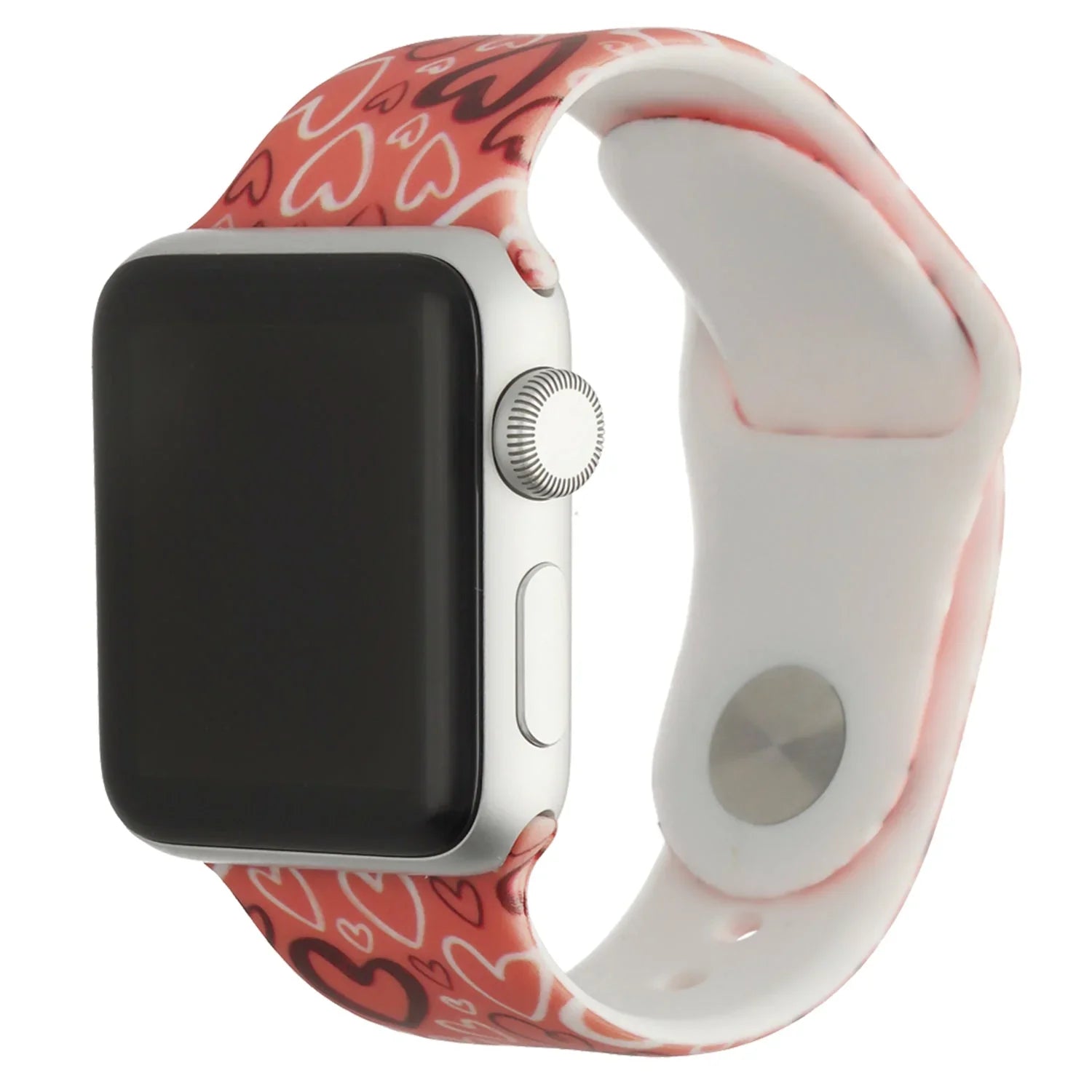 Apple Watch Druckarmband - Silikon - Herz-Print Rot