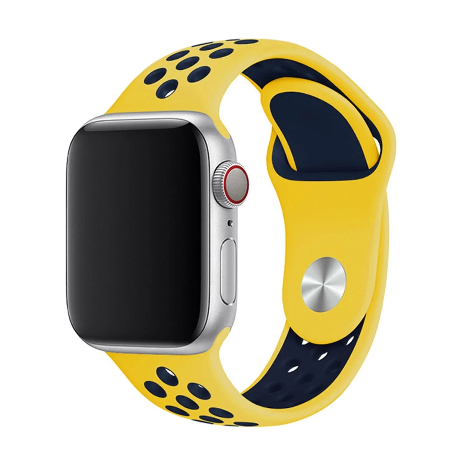 Apple Watch Armband - doppelt - Silikon - Gelb Dunkelblau