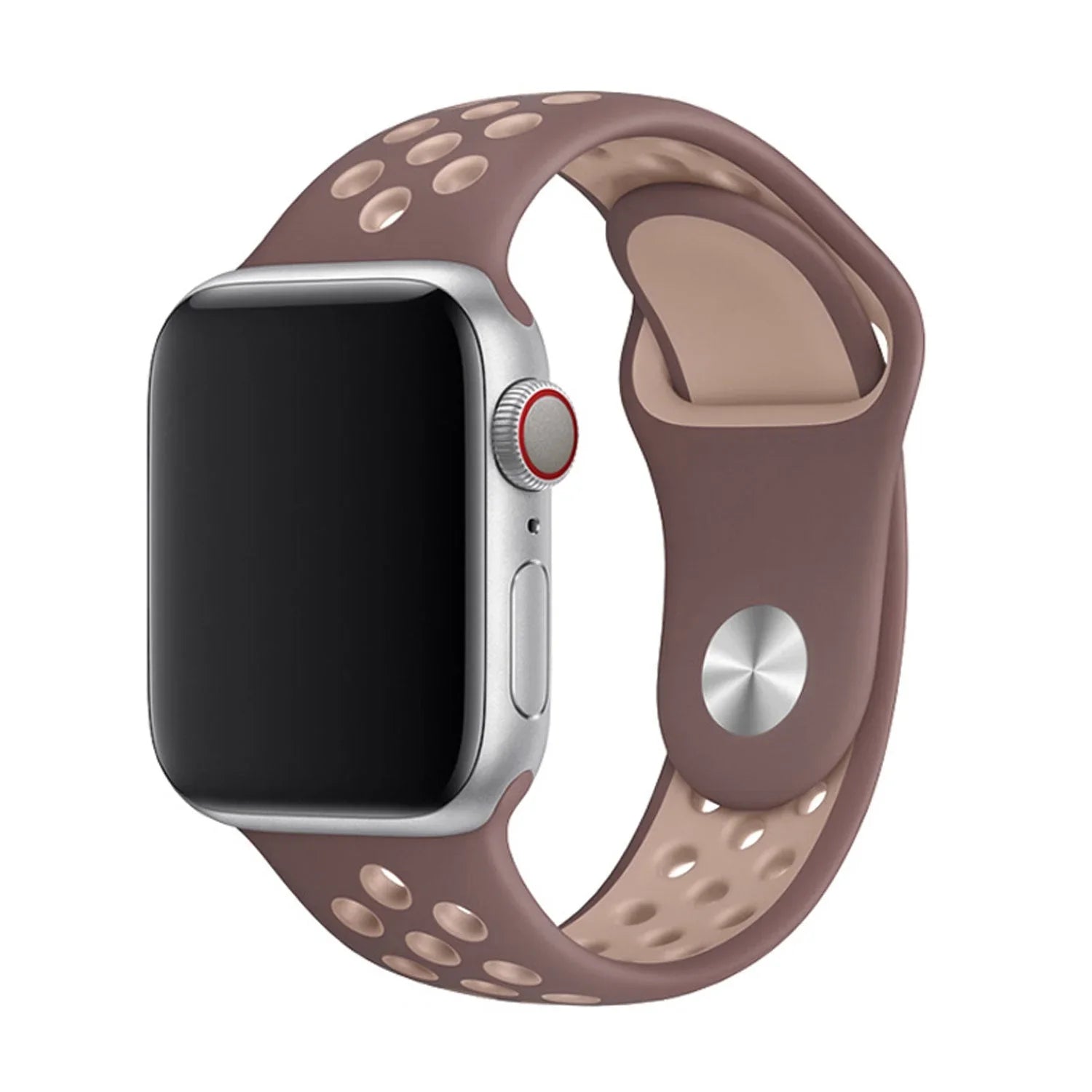 Apple Watch Armband - doppelt - Silikon - Smokey Mauve Beige