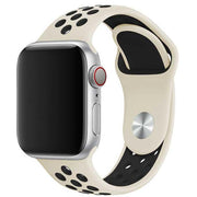 Apple Watch Armband Stryde - doppelt - Silikon - Antikweiß Schwarz
