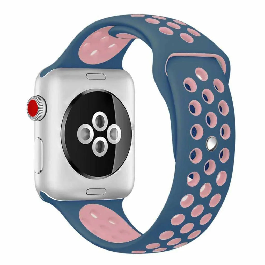 Apple Watch Armband Stryde - doppelt - Silikon - blau pink