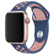 Apple Watch Armband Stryde - doppelt - Silikon - blau pink