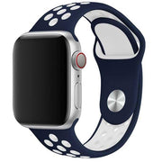 Apple Watch Armband Stryde - doppelt - Silikon - Blau Weiß