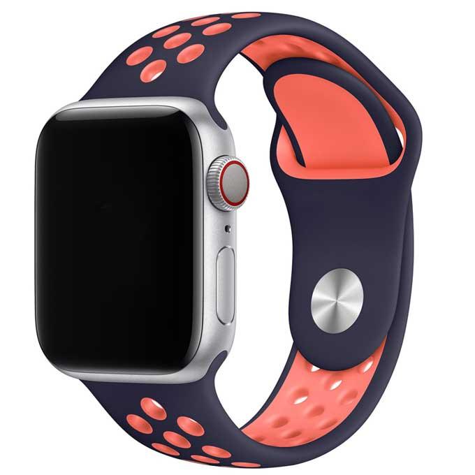 Apple Watch Armband – doppelt – Silikon – Blau Schwarz Mango