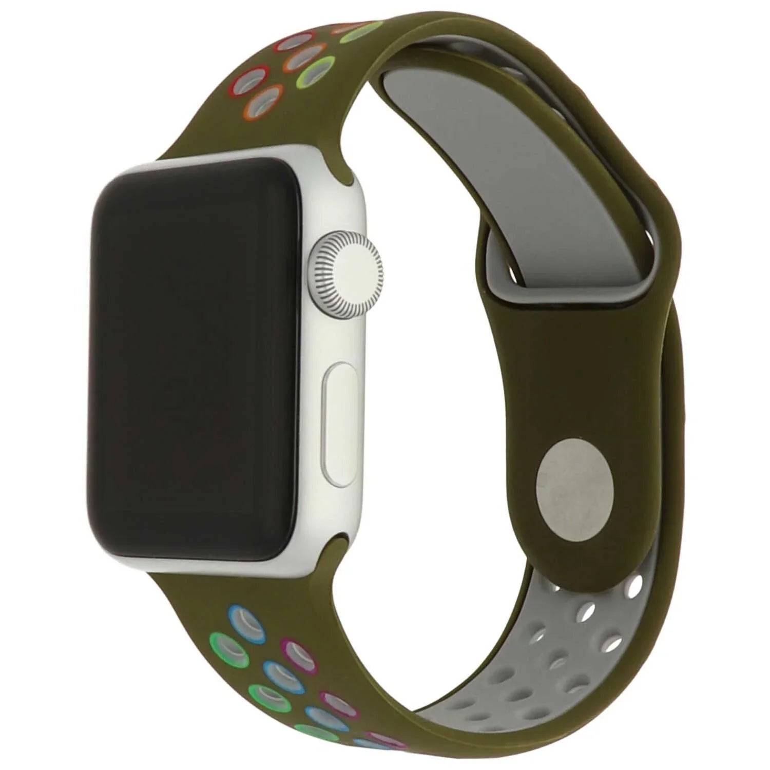 Apple Watch Armband Fusion - Doppel - Silikon - bunt grün