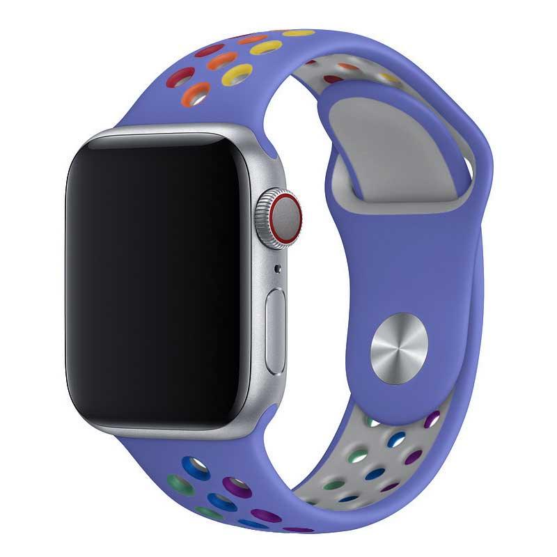 Apple Watch Armband Fusion – doppelt – Silikon – buntes Lila
