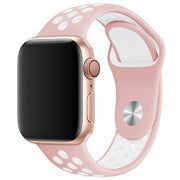 Apple Watch Armband Stryde - doppelt - Silikon - Hellrosa Weiß