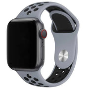 Apple Watch Armband - doppelt - Silikon - Nebelschwarz
