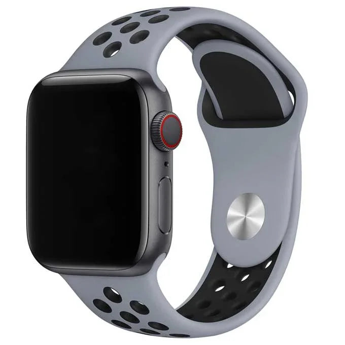 Apple Watch Armband - doppelt - Silikon - Nebelschwarz