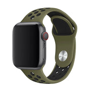 Apple Watch Armband – doppelt – Silikon – oliv-schwarz
