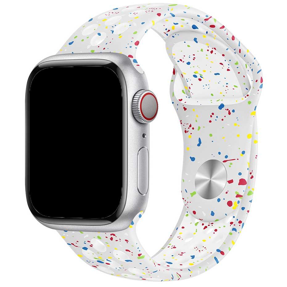 Apple Watch Armband Fusion - Doppel - Silikon - Platin