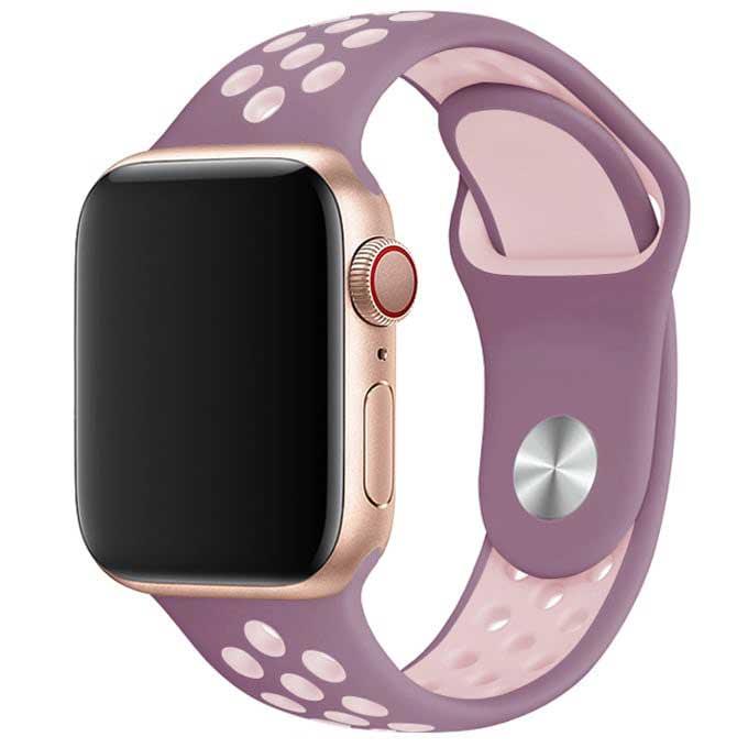 Apple Watch Armband Fusion - doppelt - Silikon - Violettrosa