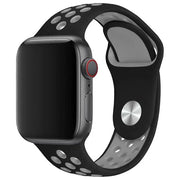 Apple Watch Armband Stryde - doppelt - Silikon - schwarz grau
