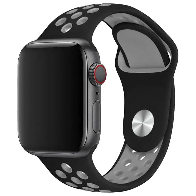 Apple Watch Armband Stryde - doppelt - Silikon - schwarz grau
