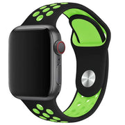 Apple Watch Armband Stryde - doppelt - Silikon - Schwarz Grün