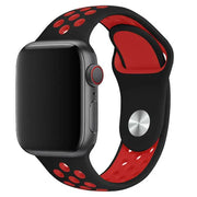 Apple Watch Armband – doppelt – Silikon – Schwarz Rot