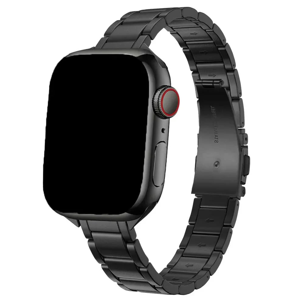 Apple Watch Armband Noor – Stahl – Schwarz