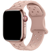 Apple Watch Armband – geflochtenes Silikon – Pink Sand