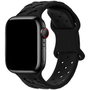Apple Watch Armband – geflochtenes Silikon – Schwarz