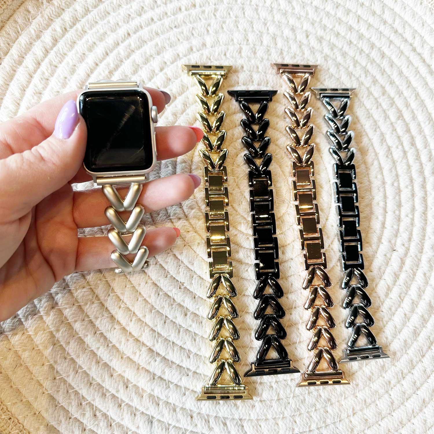 Apple Watch Armband Lisa - Stahl - Roségold