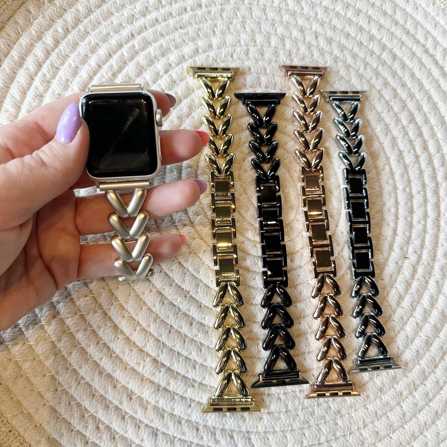 Apple Watch Armband Lisa - Stahl - Silber