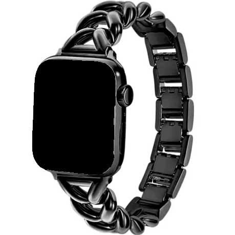 Apple Watch Armband Lisa - Edelstahl - Schwarz