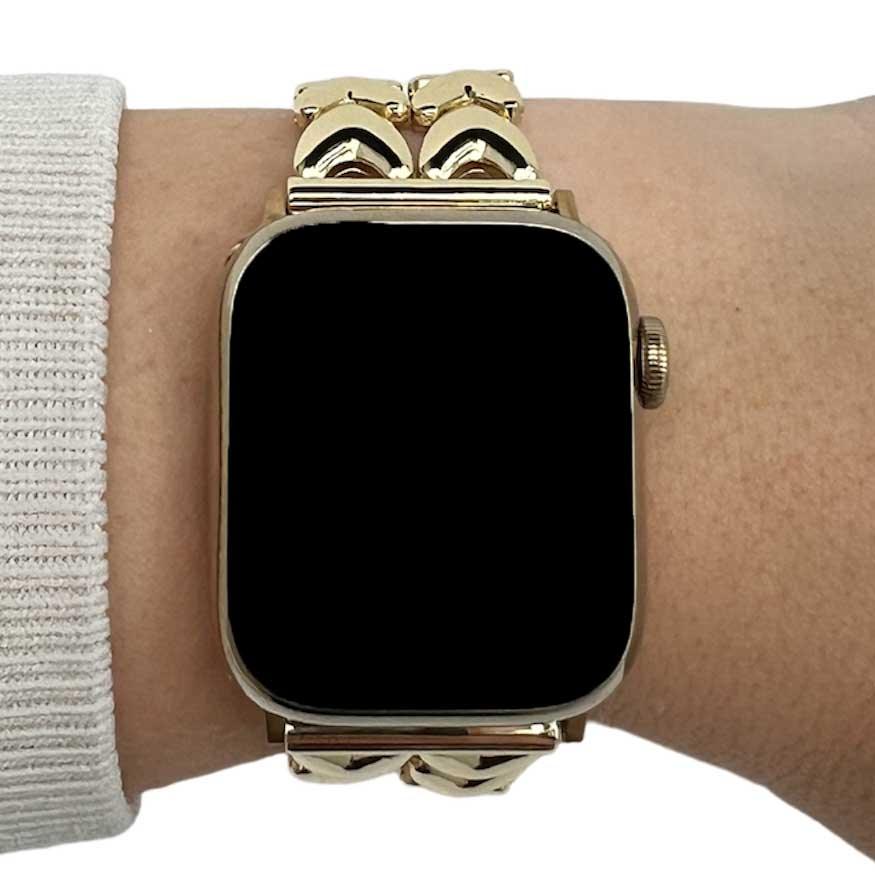 Apple Watch Armband Herz - Stahl - Gliederarmband - Gold