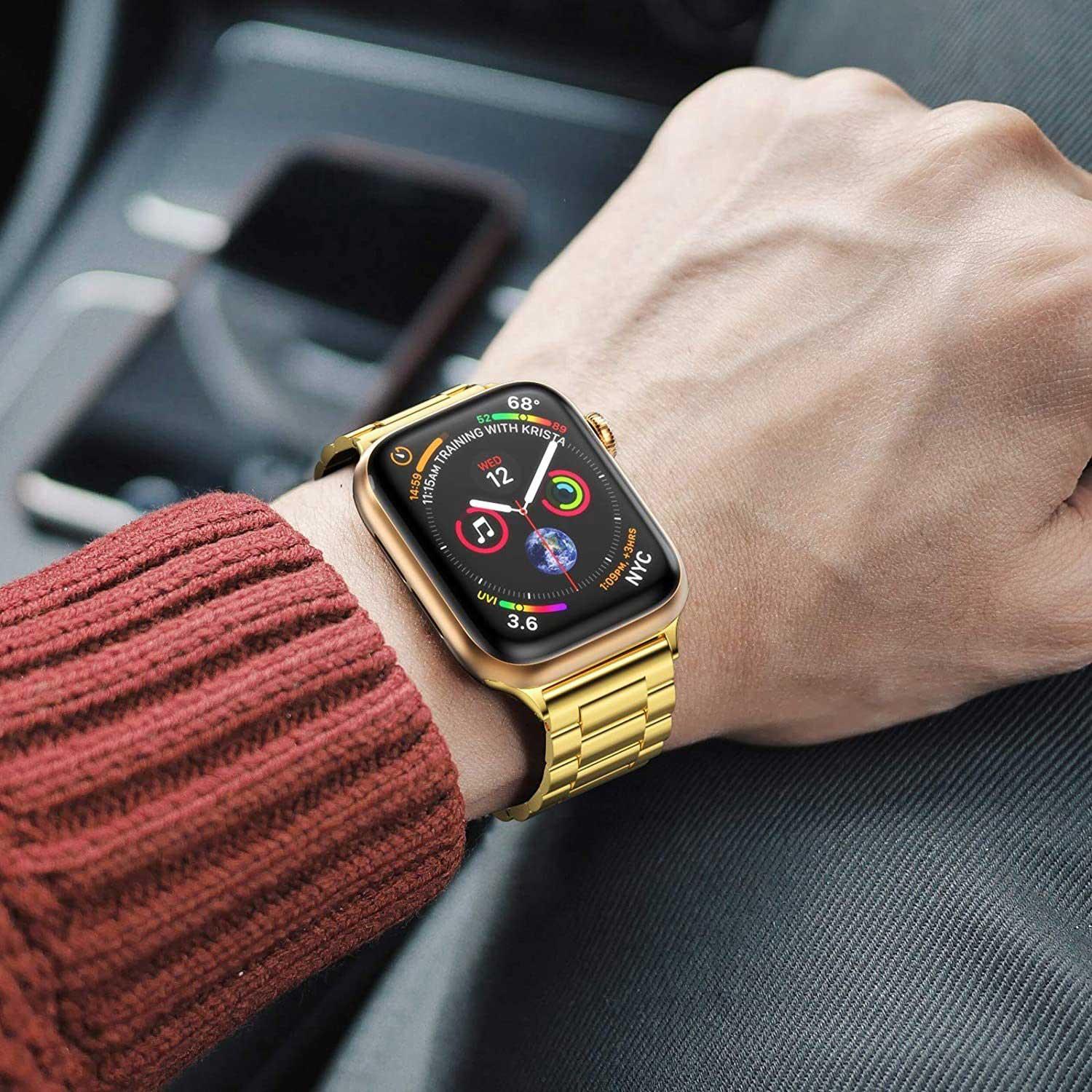 Apple Watch Armband Rivaro - Stahl - Gold