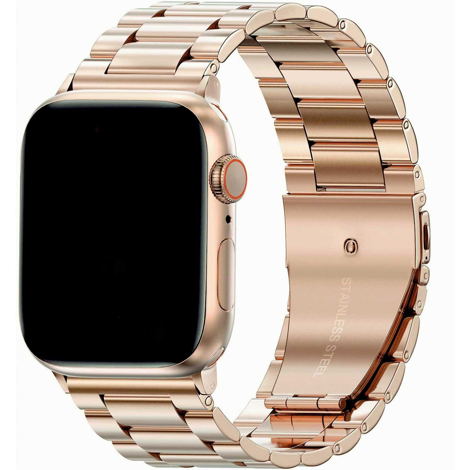 Apple Watch Armband Rivaro - Edelstahl - Roségold