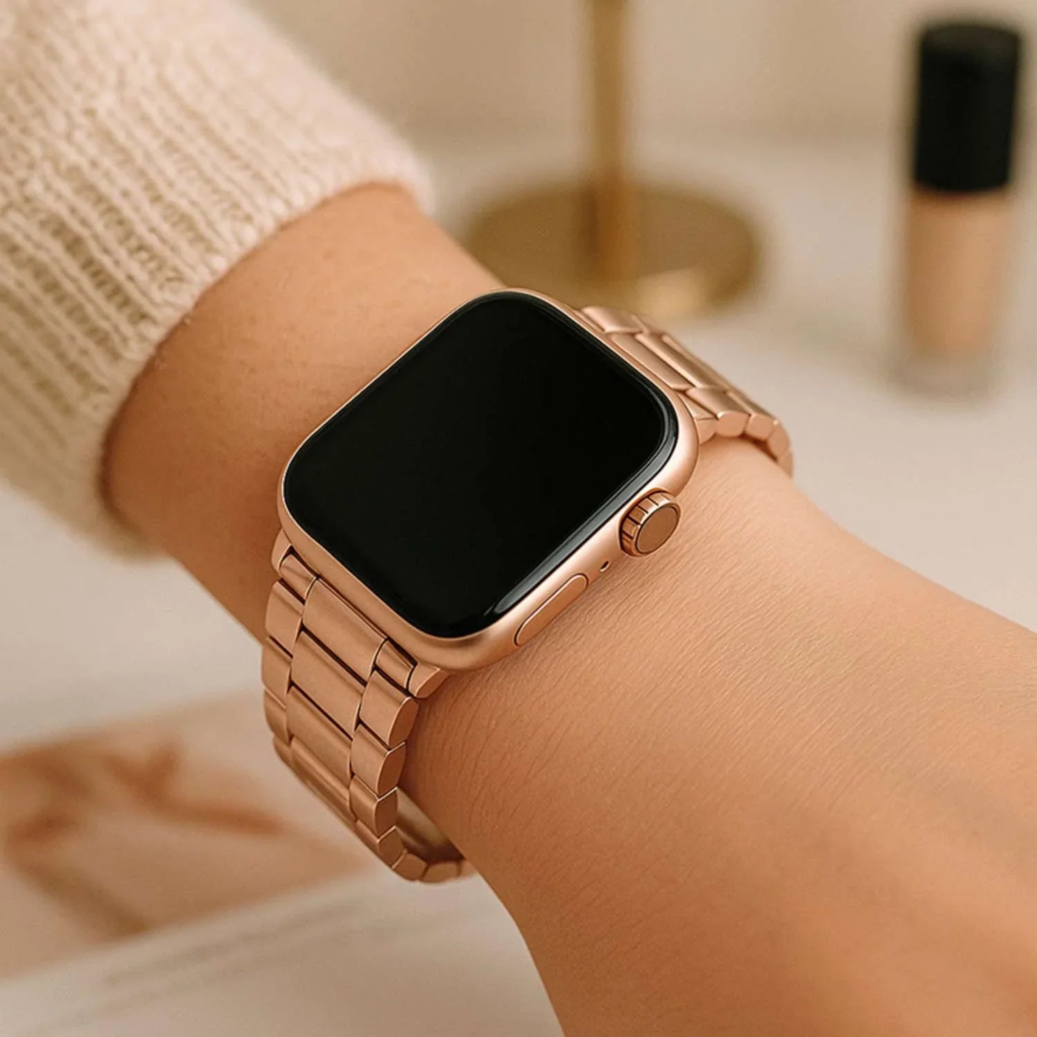 Apple Watch Armband Rivaro - Edelstahl - Roségold