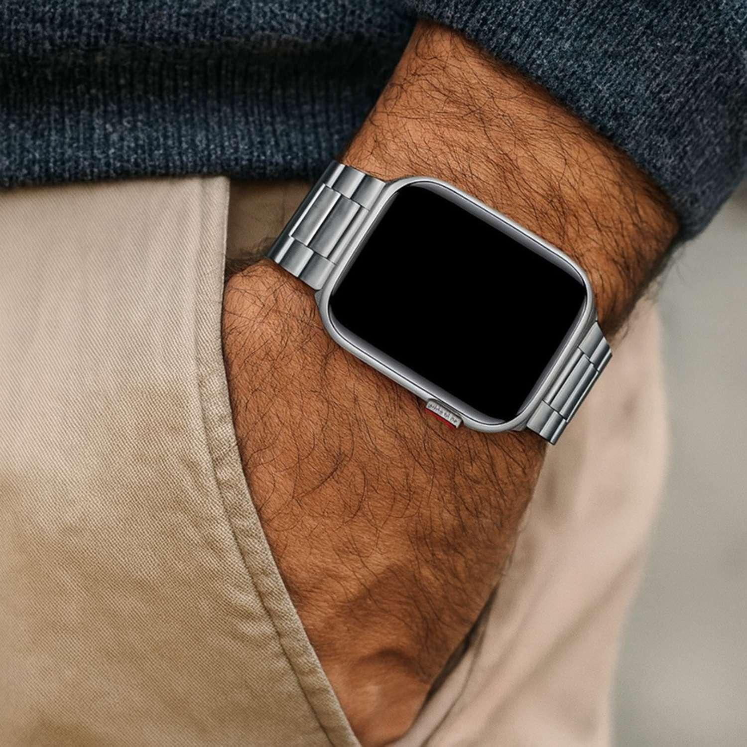 Apple Watch Armband Rivaro - Edelstahl - Silber