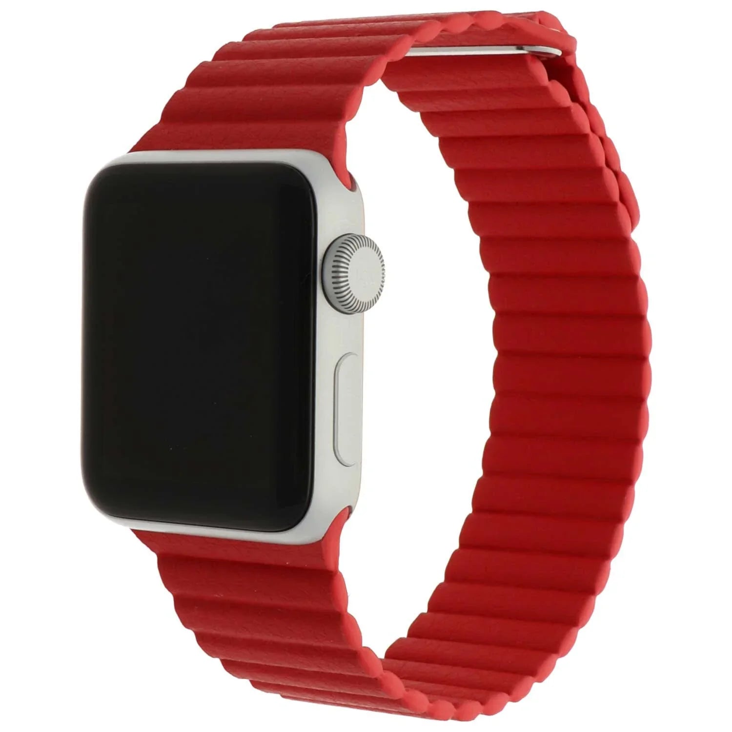 Apple Watch Armband – Leder – geriffelt – Rot