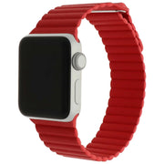 Apple Watch Armband – Leder – geriffelt – Rot