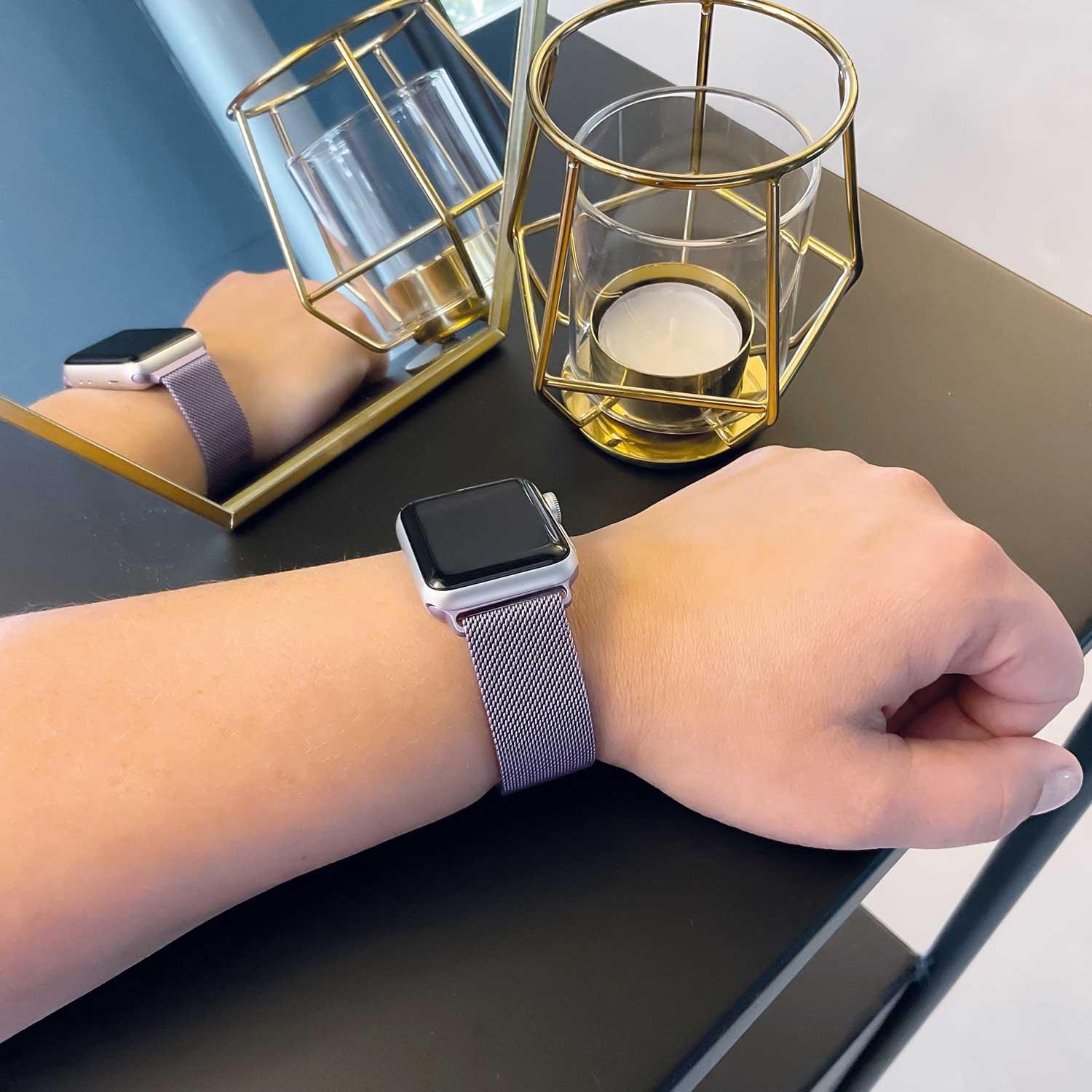 Apple Watch Armband Solaro - Milanese - Lavendel