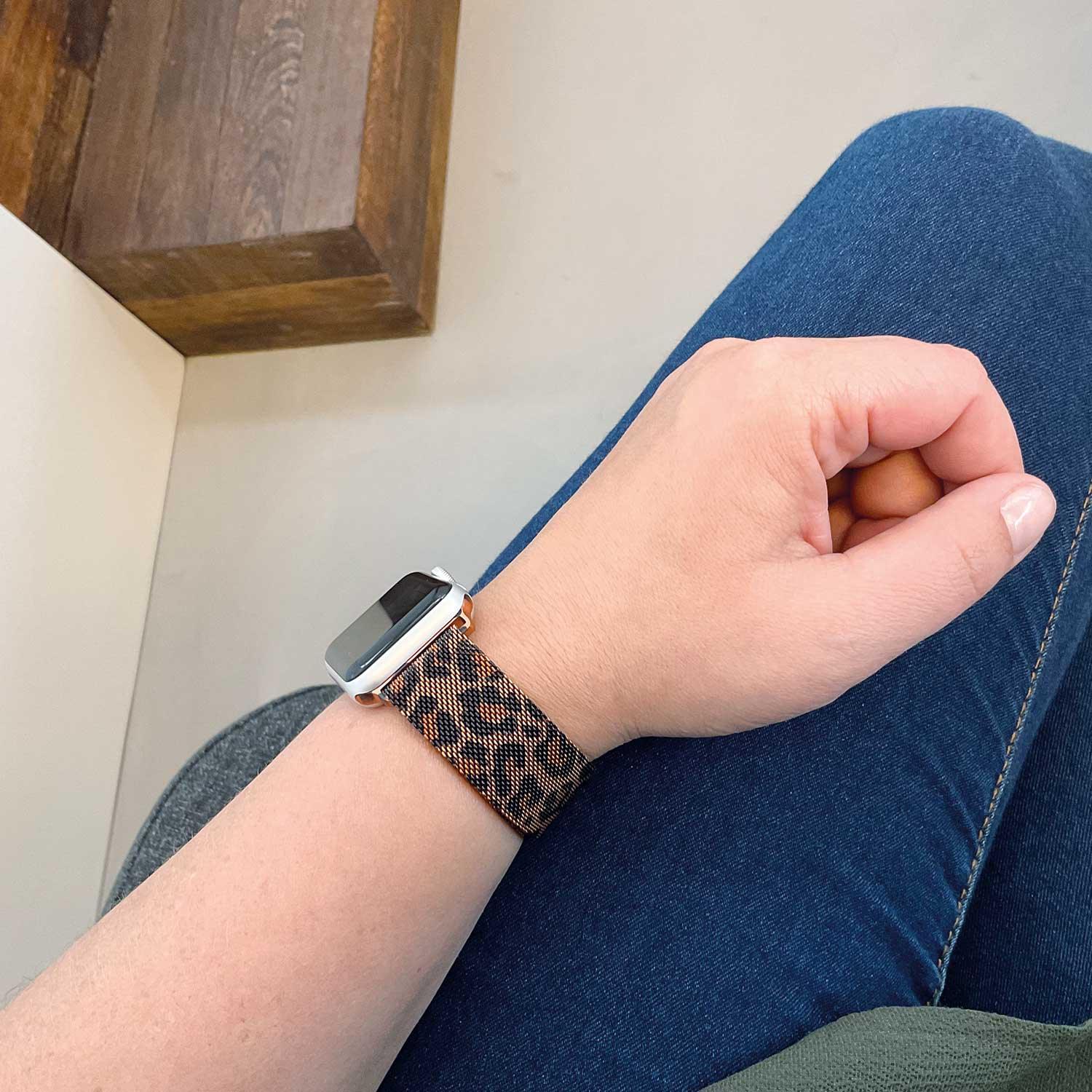 Apple Watch Armband Solaro - Milanese - Leopard