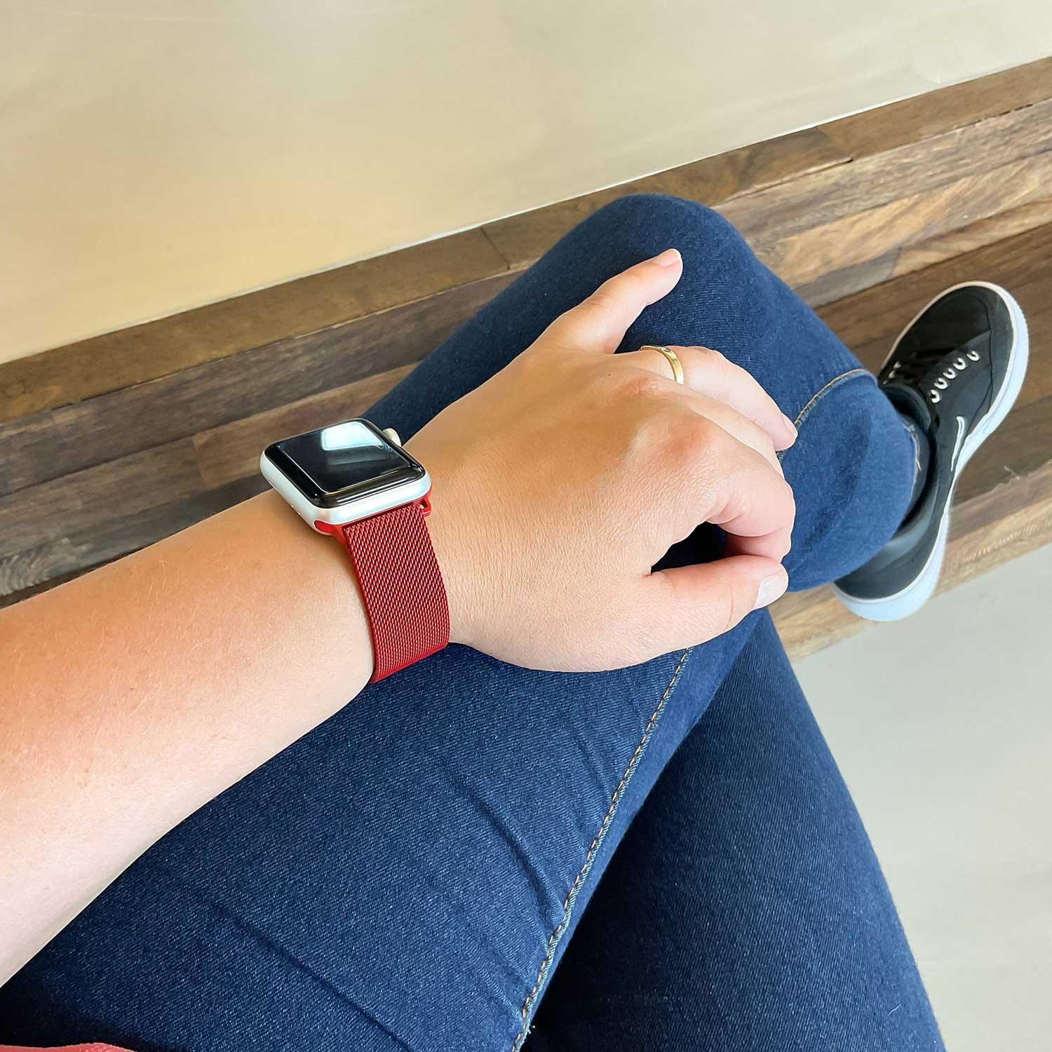 Apple Watch Armband Solaro - Milanese - Rot