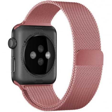 Apple Watch Armband Fiore - Milanese - Rosarot