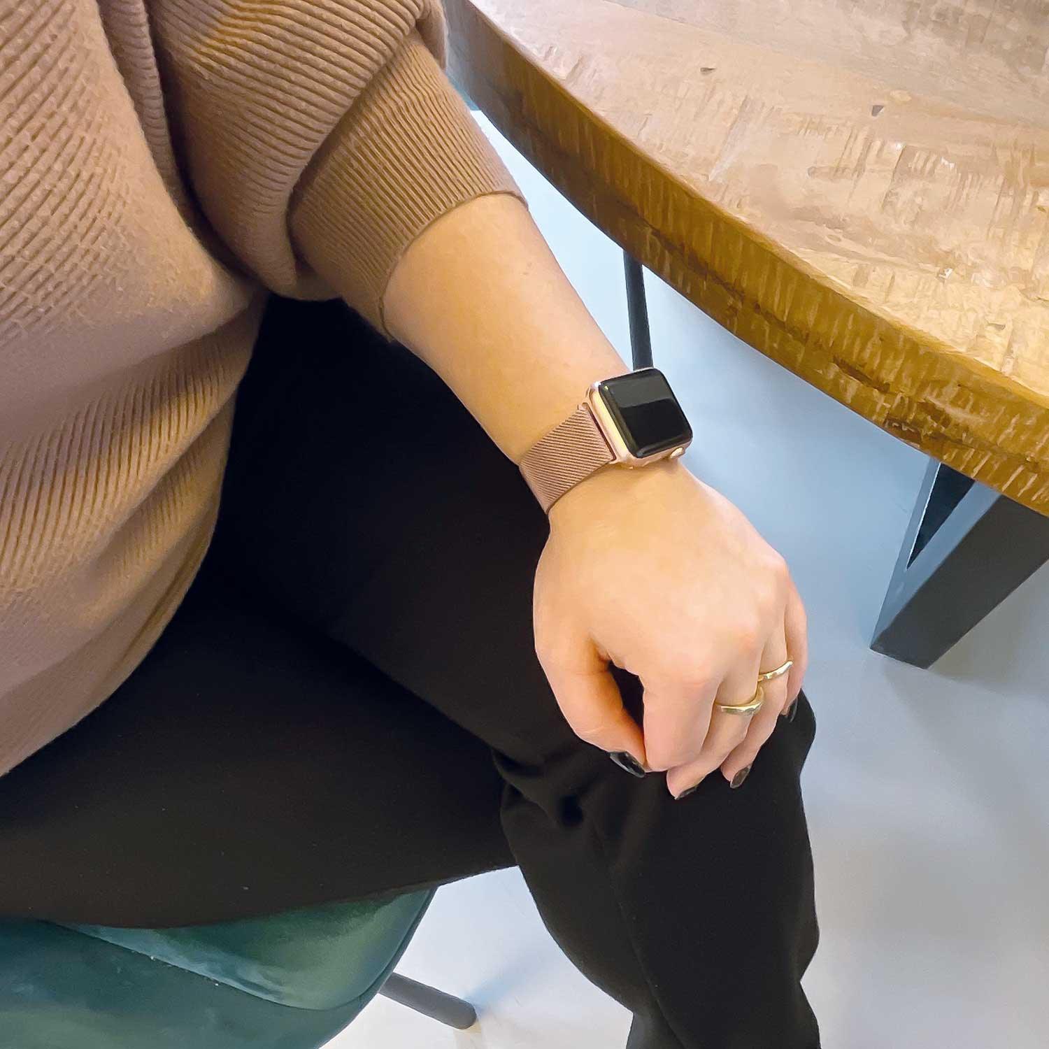 Apple Watch Armband Fiore - Milanese - Rosarot